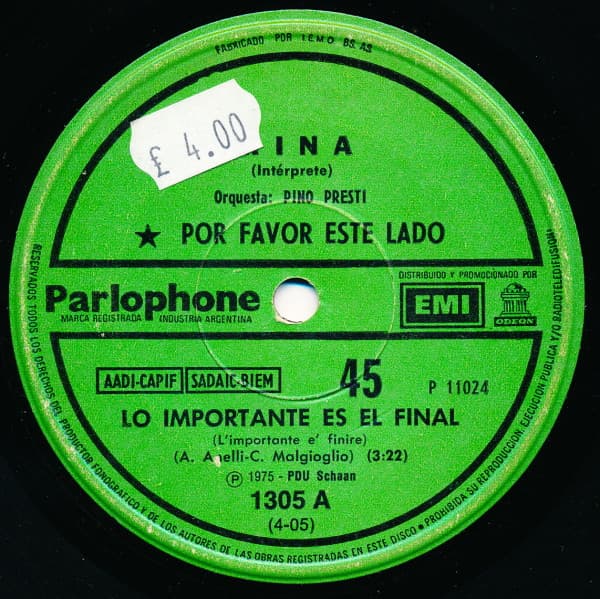 Mina — Lo Importante Es El Final