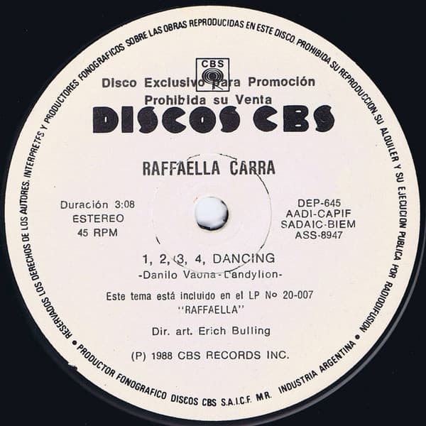 Raffaella Carrà — 1, 2, 3, 4, Dancing