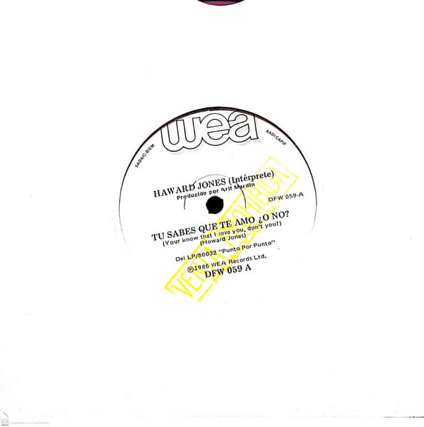 Howard Jones & Benjamin Orr — You Know That I Love You, Don't You? / Stay The Night