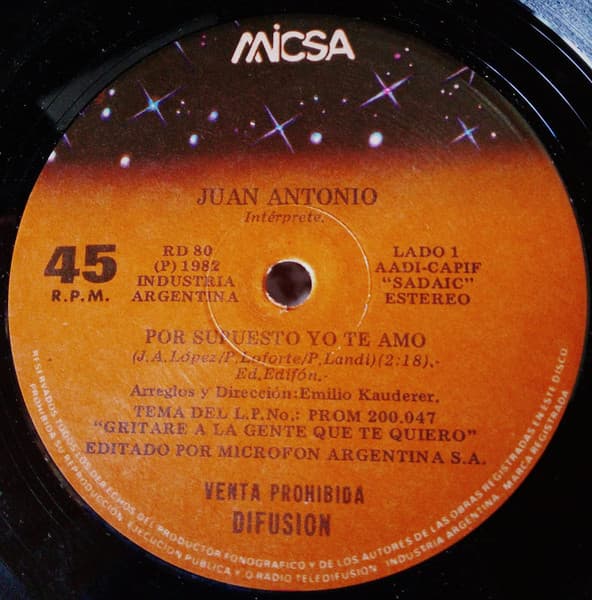 Juan Antonio — Por Supuesto Yo Te Amo / Y Dejame Que Te Enamore