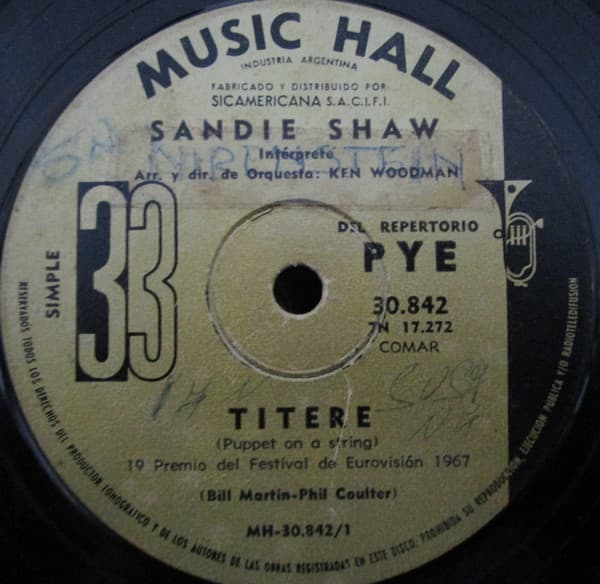 Sandie Shaw — Titere = Puppet On A String
