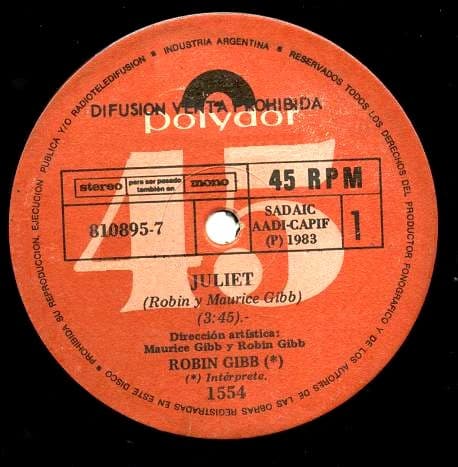 Robin Gibb — Juliet