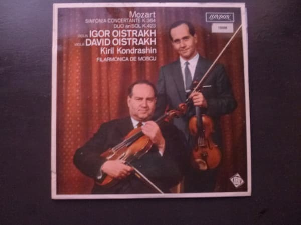 Mozart & Igor Oistrakh & David Oistrakh & Kiril Kondrashin & Filarmónica De Moscú — Sinfonia Concertante K.364 / Duo En Sol K.423