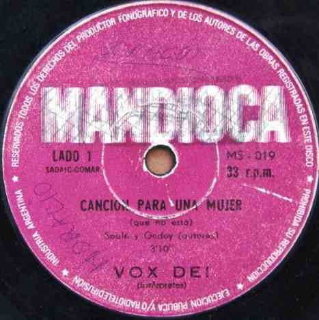 Vox Dei — Canción Para Una Mujer (Que No Está)
