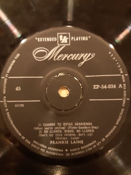 Frankie Laine — Cuando Tu Estas Sonriendo = When You're Smiling