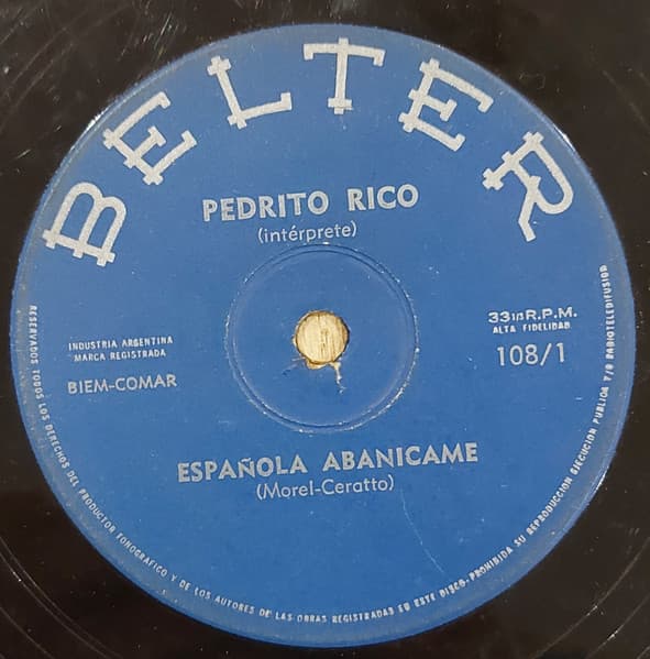 Pedrito Rico — Española Abanicame / Te Lo Juro Yo