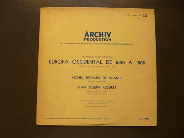 Michel Richard Delalande & Jean-Joseph Mouret — Sinfonías / Fanfarrias, Sinfonías
