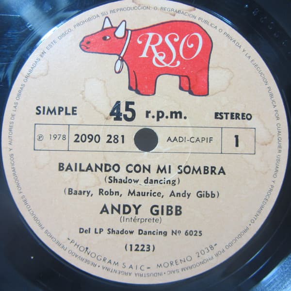 Andy Gibb — Bailando Con Mi Sobrina / Hay Muchas Miradas En Tus Ojos