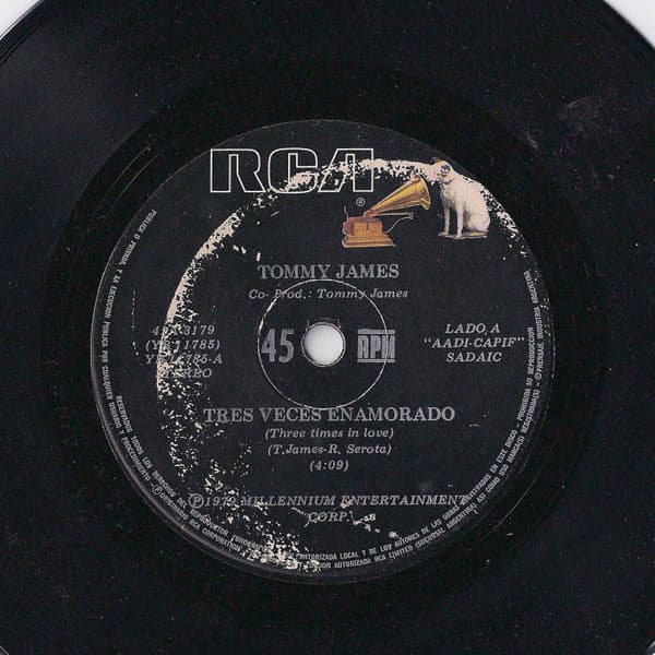 Tommy James — Tres Veces Enamorado / Solo Quiero Tocar La Música