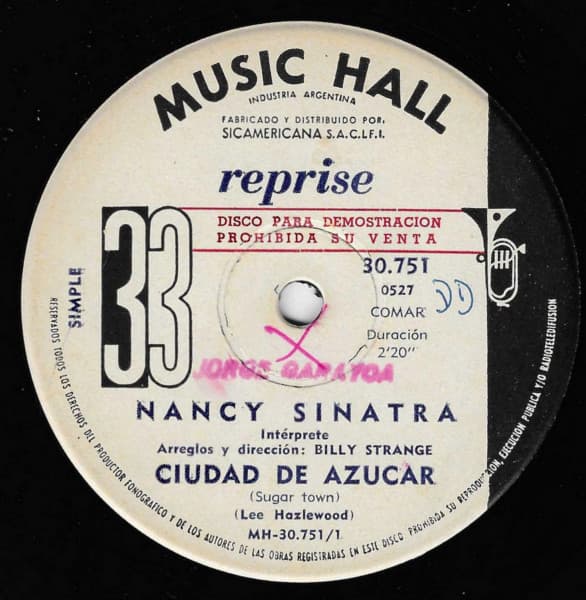Nancy Sinatra — Ciudad De Azucar = Sugar Town