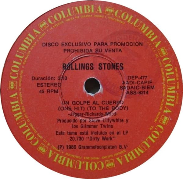Rolling Stones — Un Golpe Al Cuerpo = One Hit (To The Body)