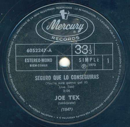 Joe Tex — Seguro Que Lo Conseguiras = You're Sure Gonna Get It
