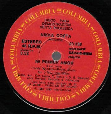 Nikka Costa — Mi Primer Amor = First Love / Él Es Mi Payaso = He's My Clown