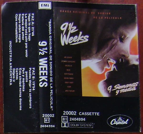 Various — Banda Original De Sonido De La Pelicula Nueve Semanas Y Media = 9½ Weeks - Original Motion Picture Soundtrack