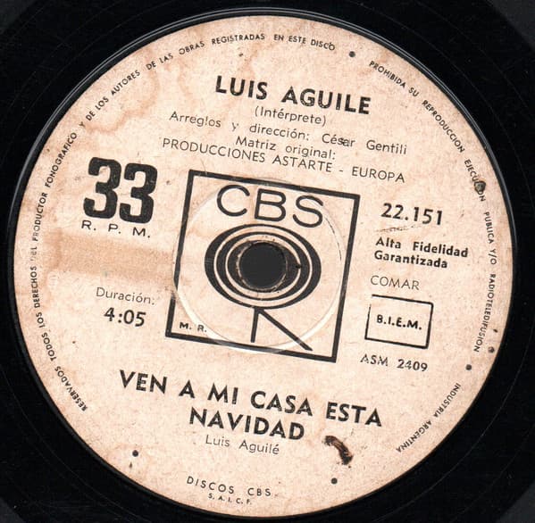 Luis Aguile — Ven A Mi Casa Esta Navidad / Yo Soy Un Poeta
