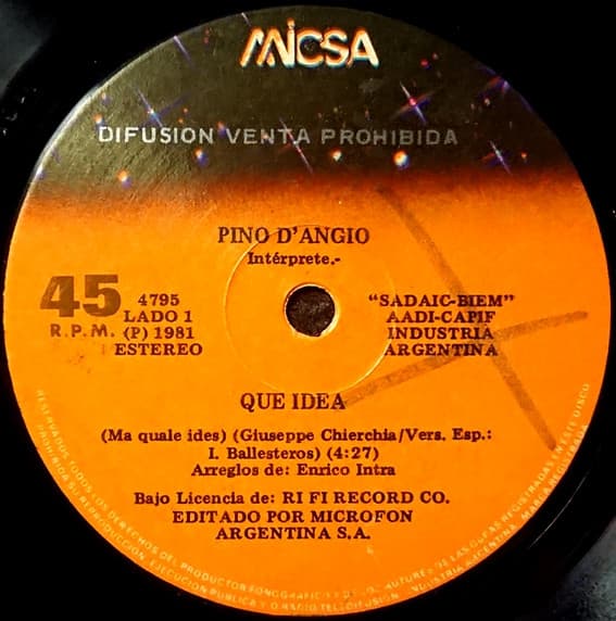 Pino D'Angiò — Que Idea