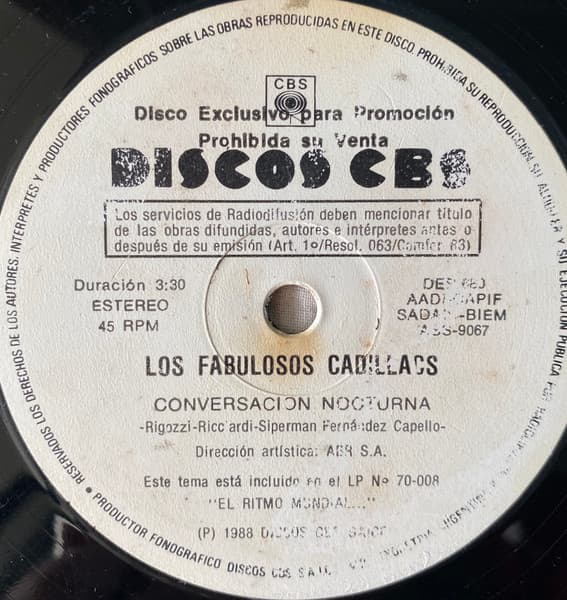 Los Fabulosos Cadillacs — Conversación Nocturna