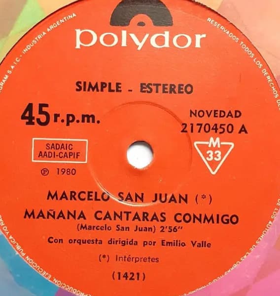 Marcelo San Juan — Mañana Cantaras Conmigo / Y Yo Te Sigo Esperando Pequeña