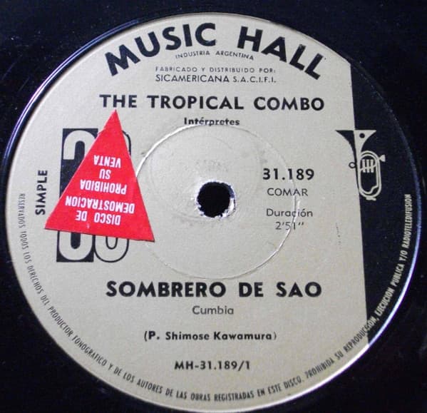 The Tropical Combo — Sombrero de Sao / Bilongo (La Negra Tomasa)