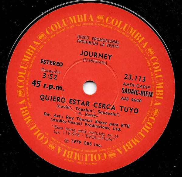 Journey — Quiero Estar Cerca Tuyo = Lovin', Touchin', Squeezin'