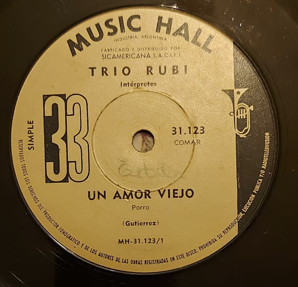 Trio Rubi — Un Amor Viejo / Al Caer De La Tarde