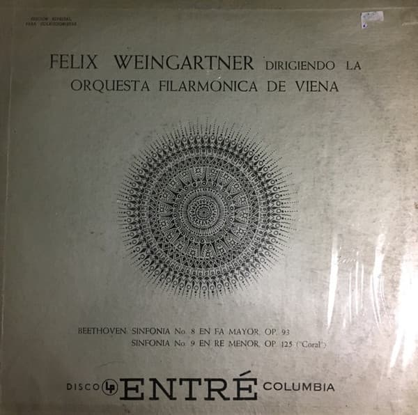 Beethoven & Felix Weingartner & La Orquesta Filarmonica De Viena — Sinfonia No. 8 En Fa Mayor, Op. 93 / Sinfonia No. 9 En Re Menor, Op. 125 ("Coral")