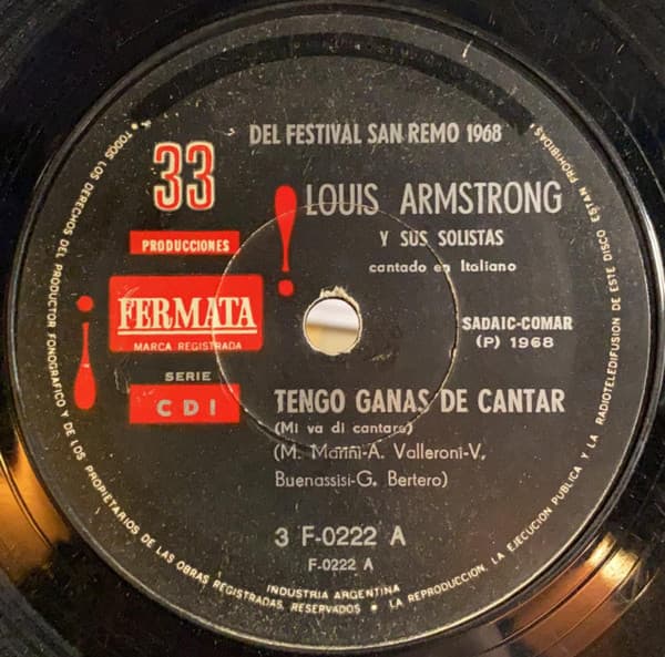 Louis Armstrong Y Sus Solistas — Tengo Ganas De Cantar