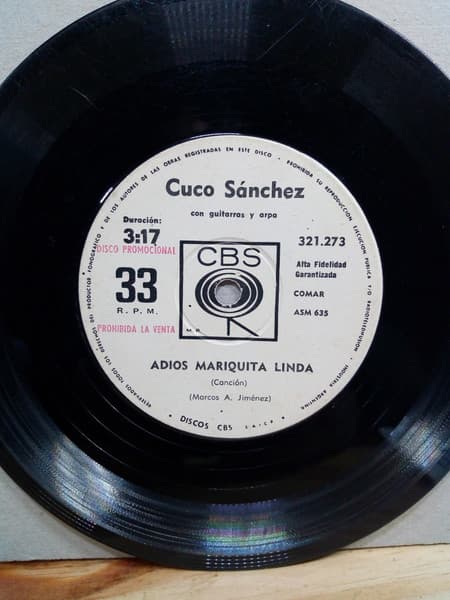 Cuco Sanchez — Adiós Mariquita Linda / No Volveré
