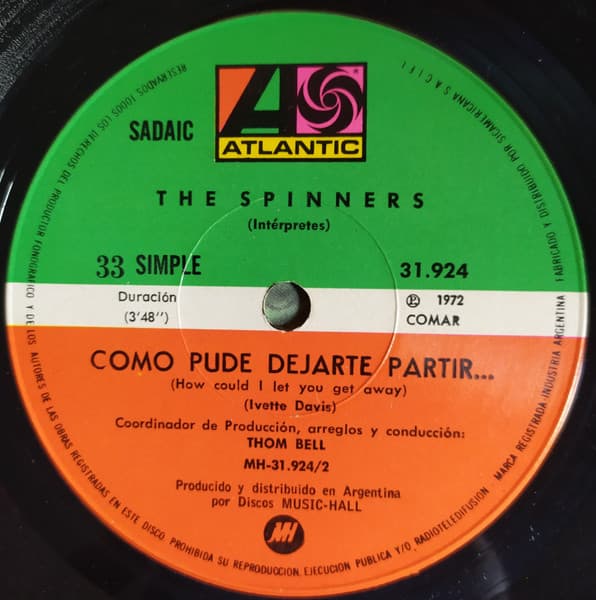 The Spinners — Estare Cerca Tuyo / Como Pude Dejarte Partir