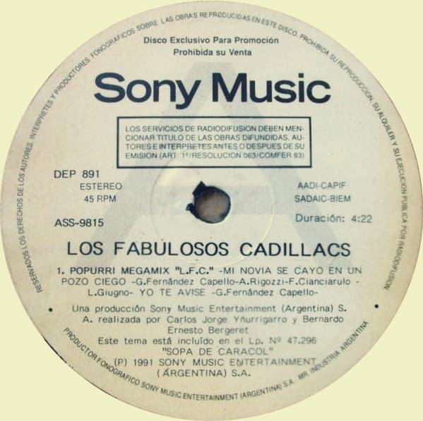 Los Fabulosos Cadillacs — Popurri Megamix "L.F.C."