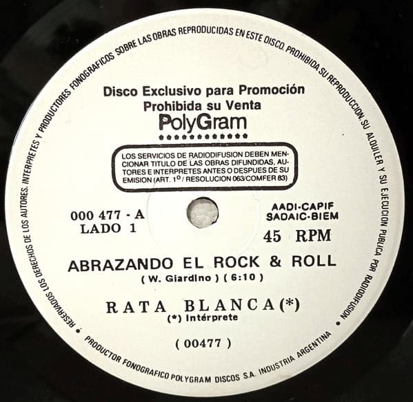 Rata Blanca — Abrazando El Rock & Roll / Noches Sin Sueños