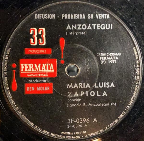 Anzoátegui — Maria Luisa Zapiola