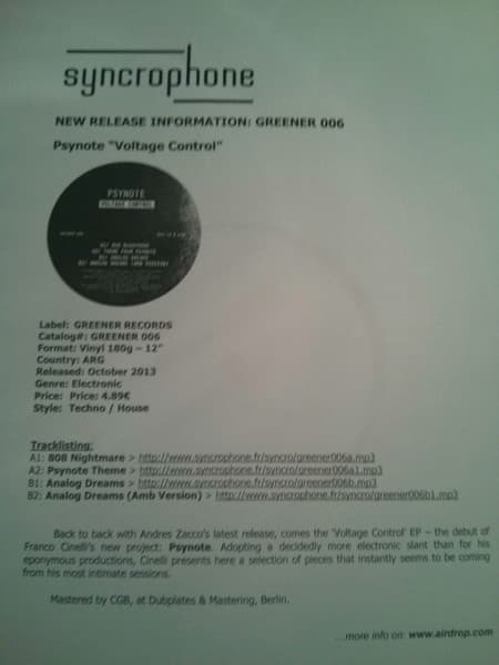 Psynote — Voltage Control