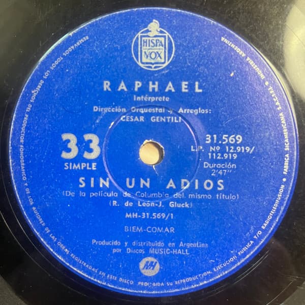 Raphael — Sin Un Adiós / Somos