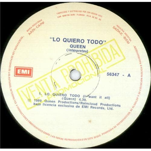 Queen — Lo Quiero Todo = I Want It All