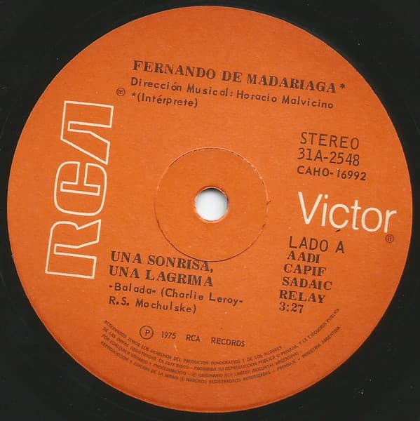 Fernando De Madariaga — Una Sonrisa, Una Lágrima / Cuando La Hierba Crezca