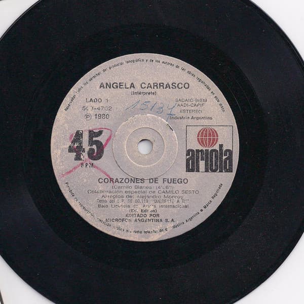 Angela Carrasco — Corazones De Fuego / No Te Vayas