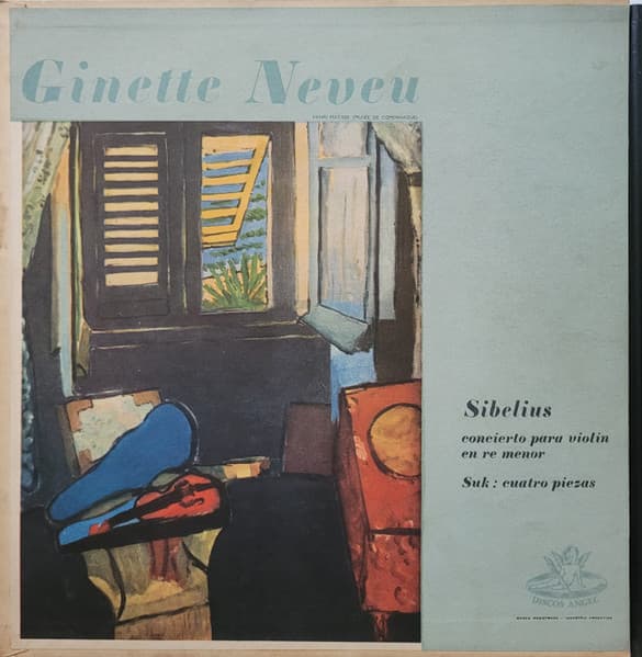 Sibelius & Suk & Ginette Neveu — Concierto Para Violín En Re Menor / Cuatro Piezas