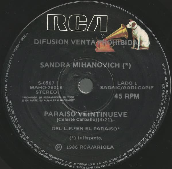 Sandra Mihanovich — Paraiso Veintinueve