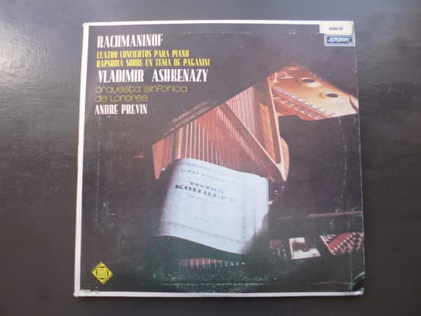 Rachmaninov & Vladimir Ashkenazy & Orquesta Sinfónica De Londres & Andre Previn — Cuatro Conciertos Para Piano / Rapsodia Sobre Un Tema De Paganini
