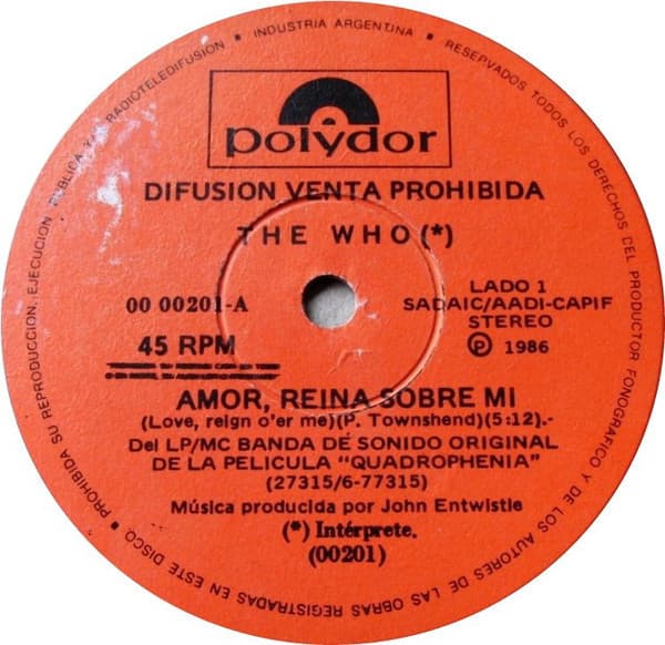The Who — Amor, Reina Sobre Mi (Love Reign O'er Me)