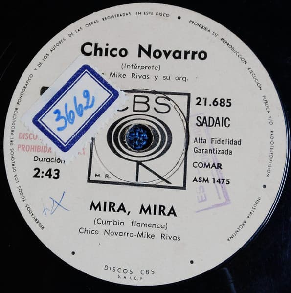Chico Novarro & Mike Rivas Y Su Orq. — Mira, Mira / Alma En Pena