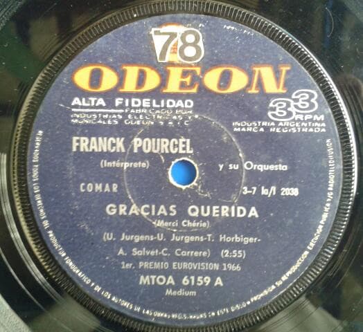Franck Pourcel Y Su Orquesta — Gracias Querida / En El Hueco De Tus Manos