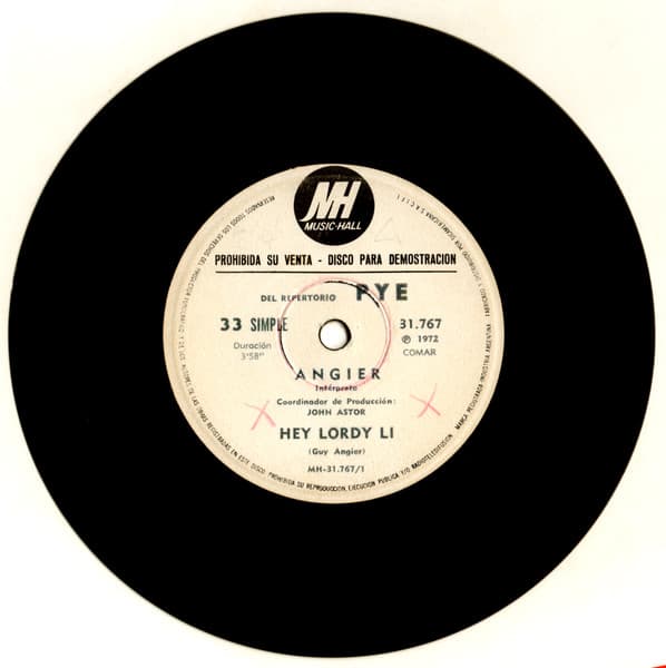 Angier — Hey Lordy Li / Un Silencio Interior = Silence From The Underground