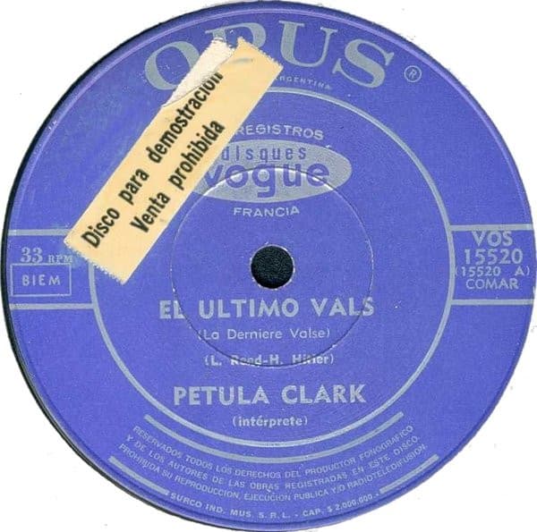 Petula Clark — El Ultimo Vals (La Derniere Valse)