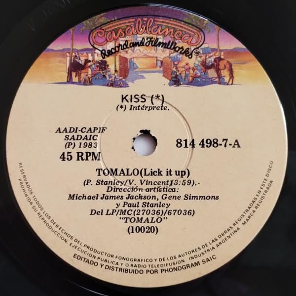 Kiss — Tomalo = Lick It Up