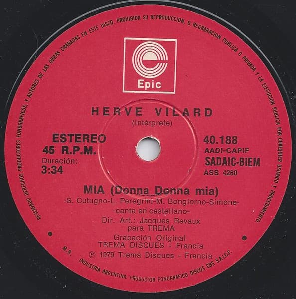 Hervé Vilard — MIA