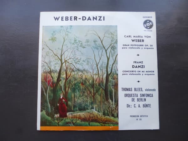 Weber & Danzi — Gran Potpourri Op. 20 Para Violoncelo Y Orquesta / Concierto En Mi Menor Para Violoncelo Y Orquesta