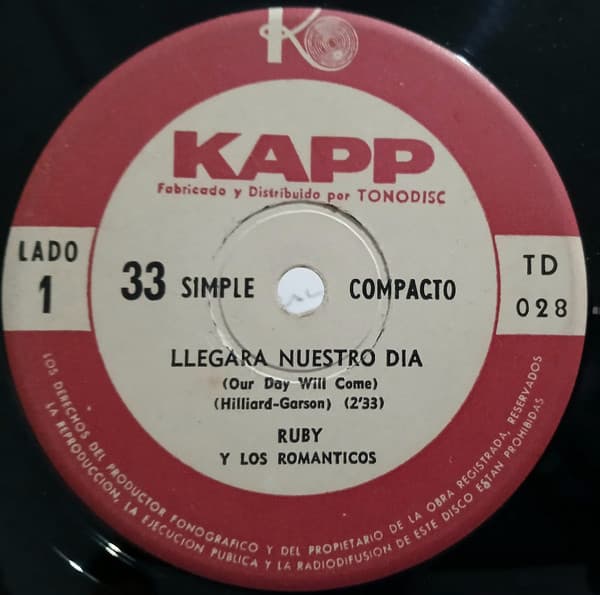 Ruby Y Los Romanticos — Llegara Nuestro Dia = Our Day Will Come