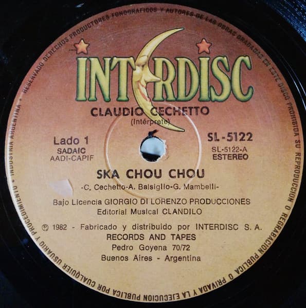 Claudio Cecchetto — Ska' Chou Chou / Juega Conmigo